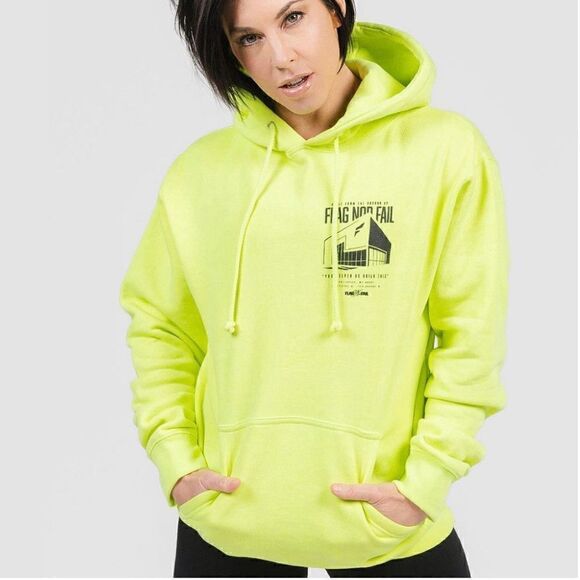 Flag Nor Fail NWT New Warehouse Hoodie in Neon Yellow/Green Unisex Size Small - Picture 2 of 7